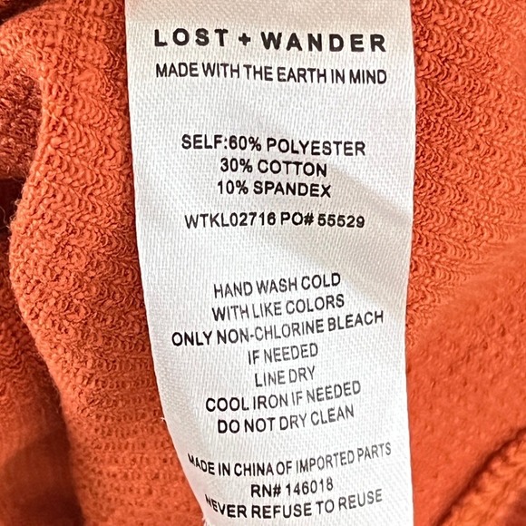 ost + Wander Orange Ribbed Sleeveless Collared Bodysuit Y2K Inspired M NWT - Picture 7 of 7